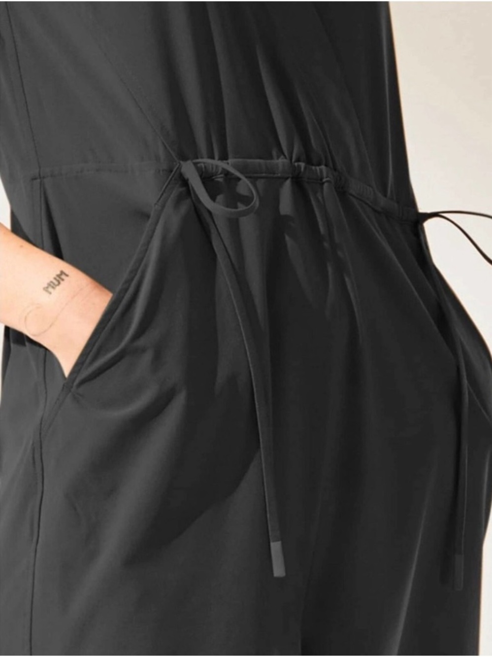 Athleta Marlow Black Maxi Dress with V-Neck, XS Petite - Picture 3 of 7